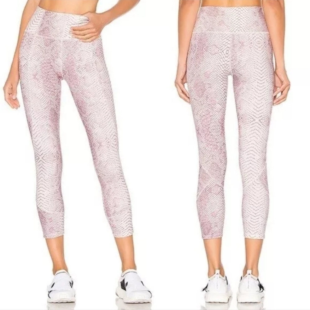 Varley Revolve Kensington Snake Print Leggings - Coral - XS